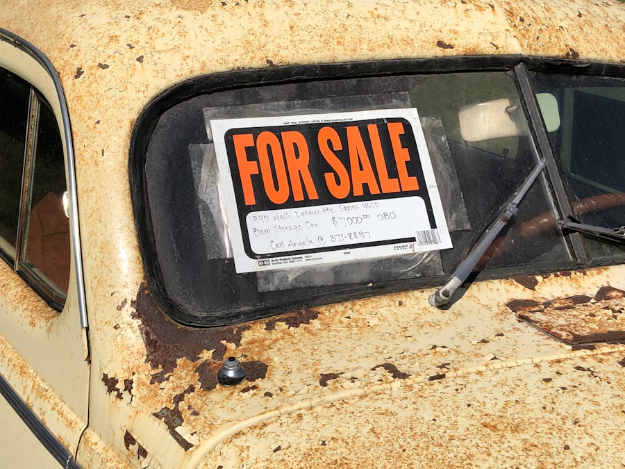 Photo selling a car titled in my name