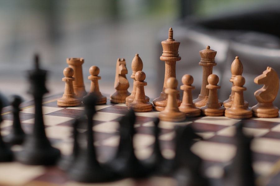 Photo financial chess strategy