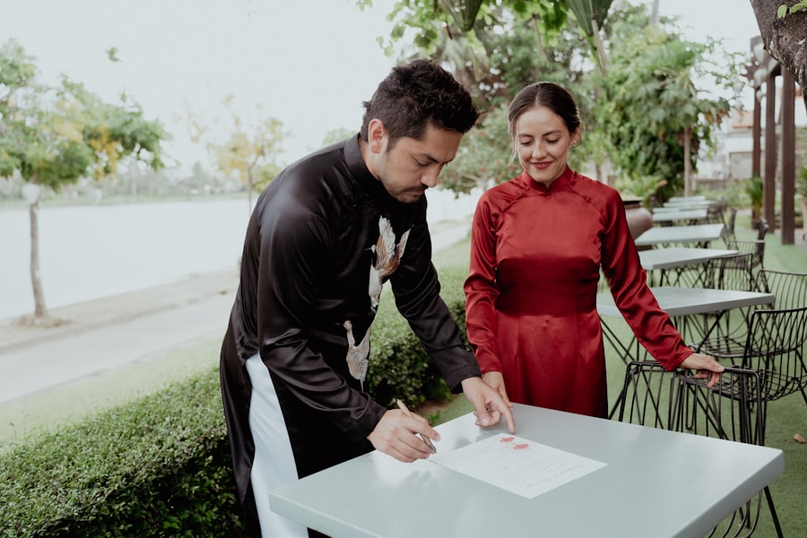 Photo wedding contracts